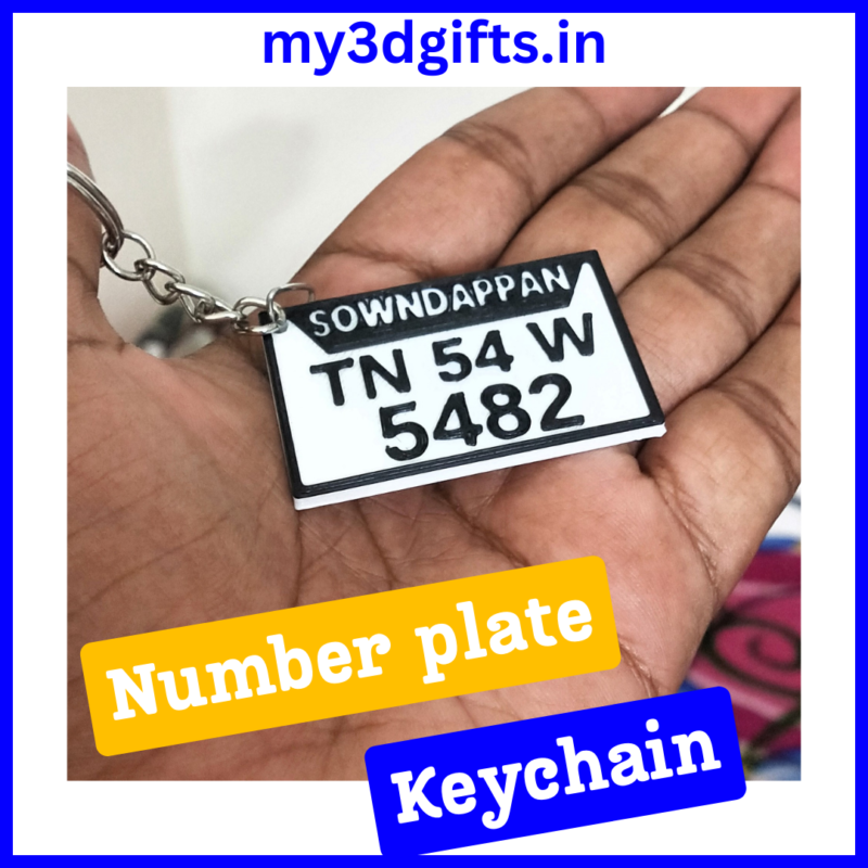 3D Numberplate Name Keychain - My 3D Gigfts