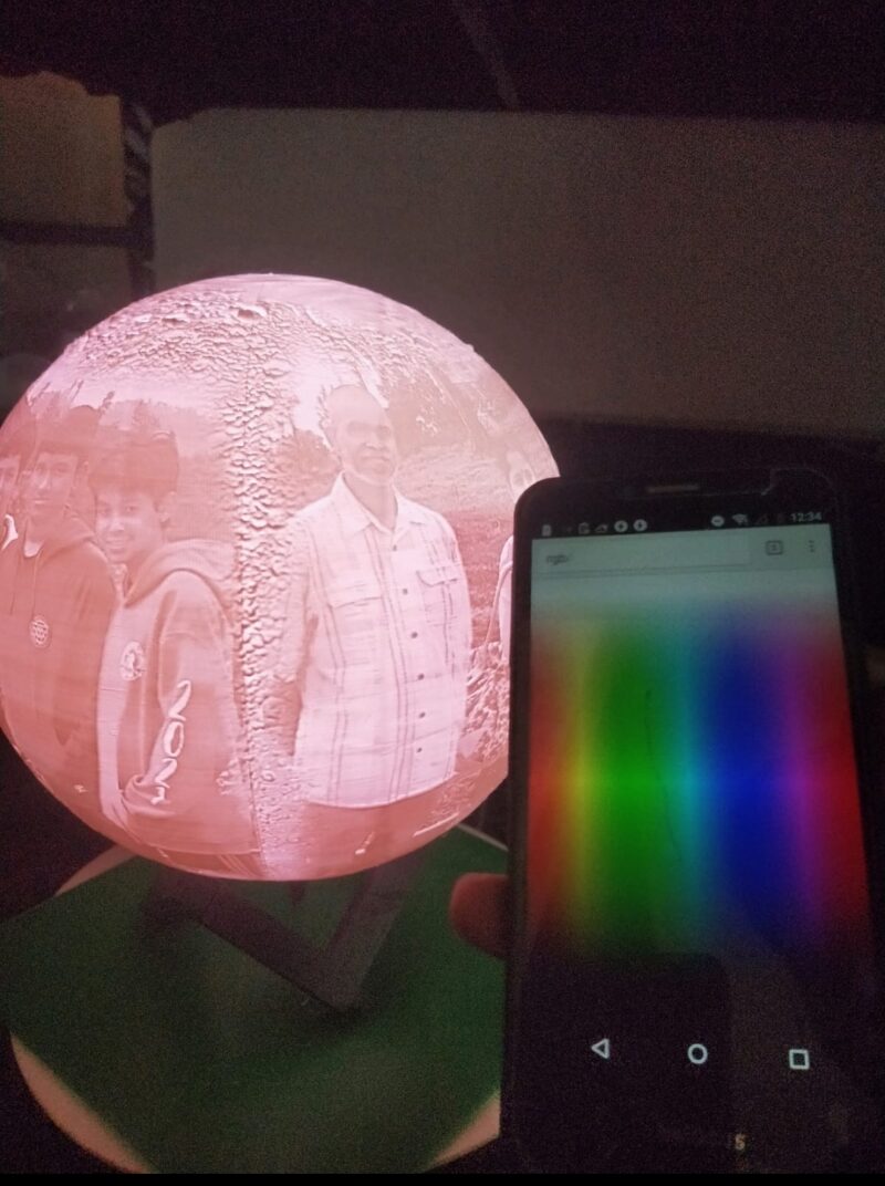 Mobile Control Photo Moon Light -Personalized photo gifts Multicolor 3D Print Moon Lamp - my 3d gifts - Image 2