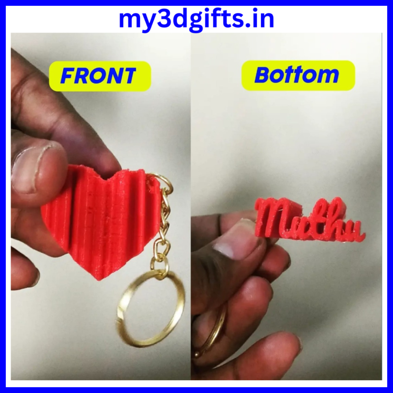 Trending Heart Flip Name Keychain - My 3D Gifts