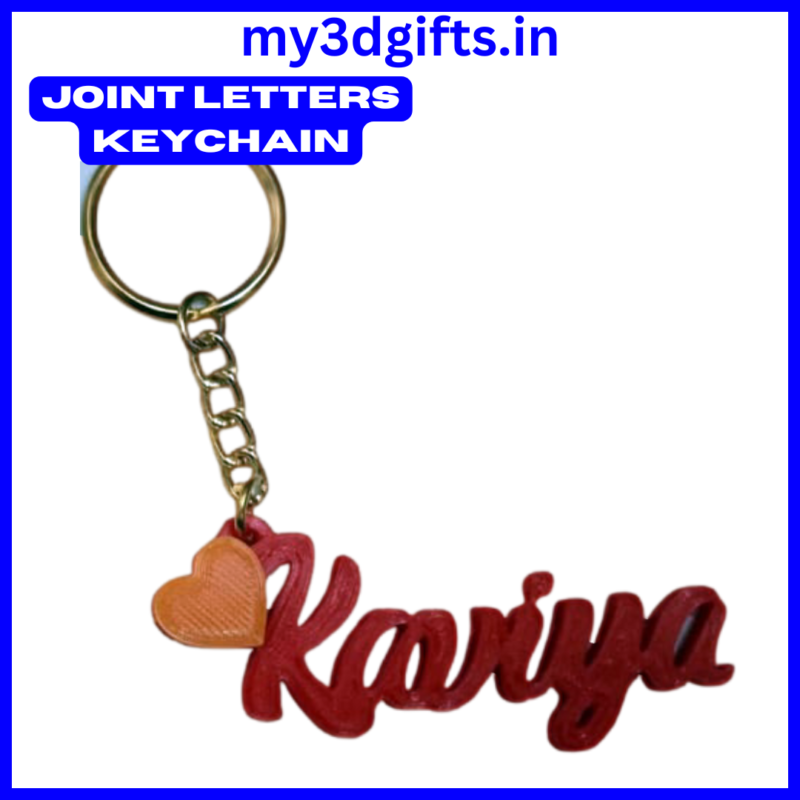 Joint Letter 3D Name Keychain - My 3D Gifts