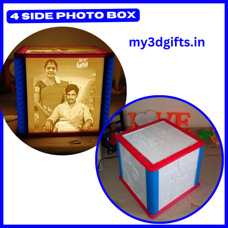 Lithophane Box Lamp - Different Frame Color - Personalize photo gifts - my 3D Gifts