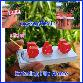Rotating Flip Name - My 3d gifts Personalized 3d print Gifts in Tamil Nadu